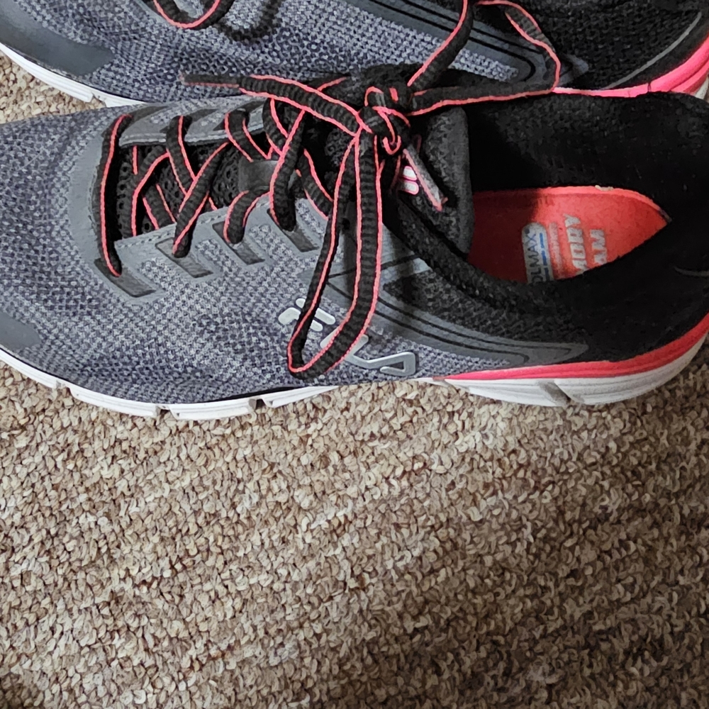 Women's Black and Pink Athletic Shoes